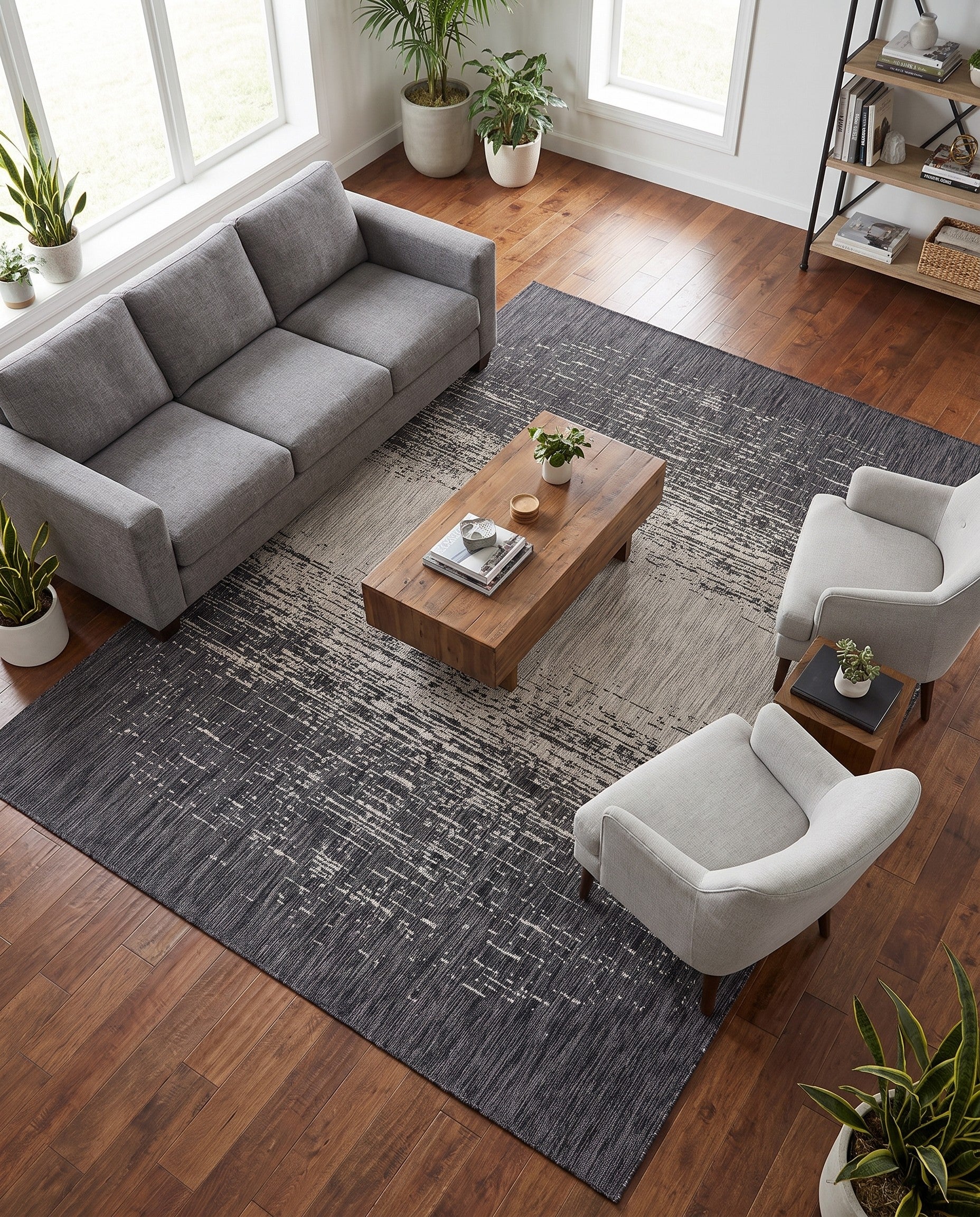 10' x 13' Easy-Clean Modern Indoor / Outdoor Rug