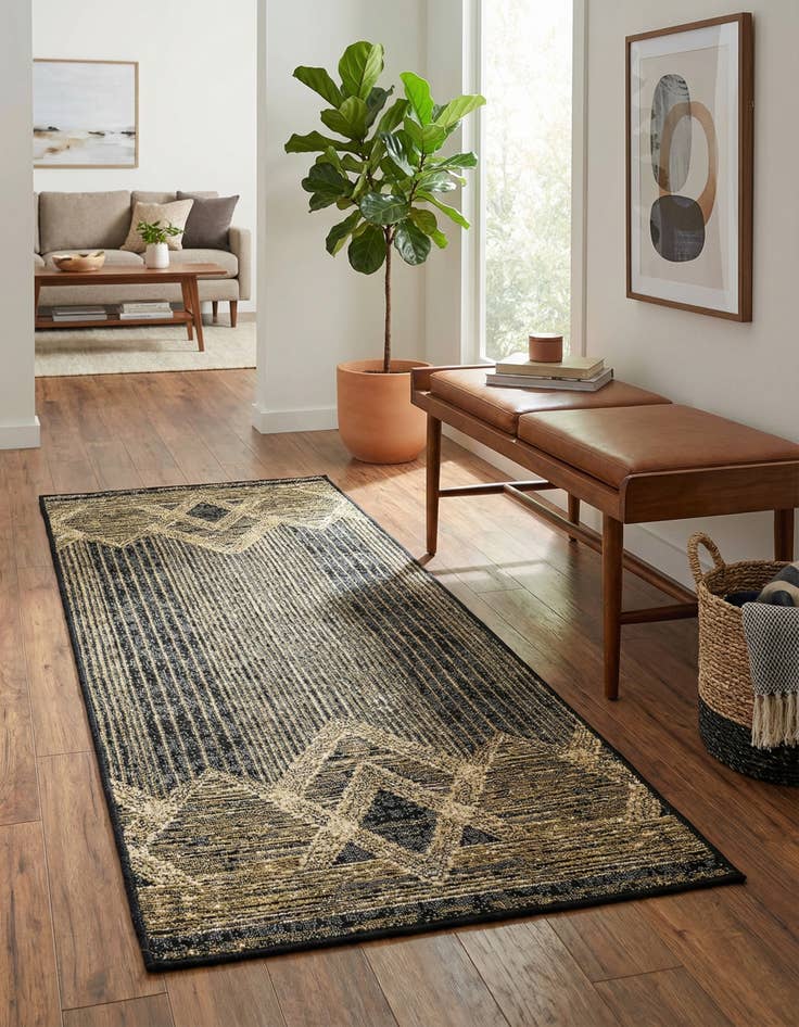 Detail image of 2' x 5'  Washable Modern Indoor / Outdoor Runner Rug