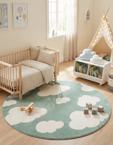 4' x 4' Whimsy Kids Round Rug