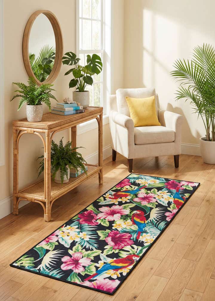 2' x 5' 1 Easy-Clean Jill Zarin Caribbean Indoor / Outdoor Runner Rug