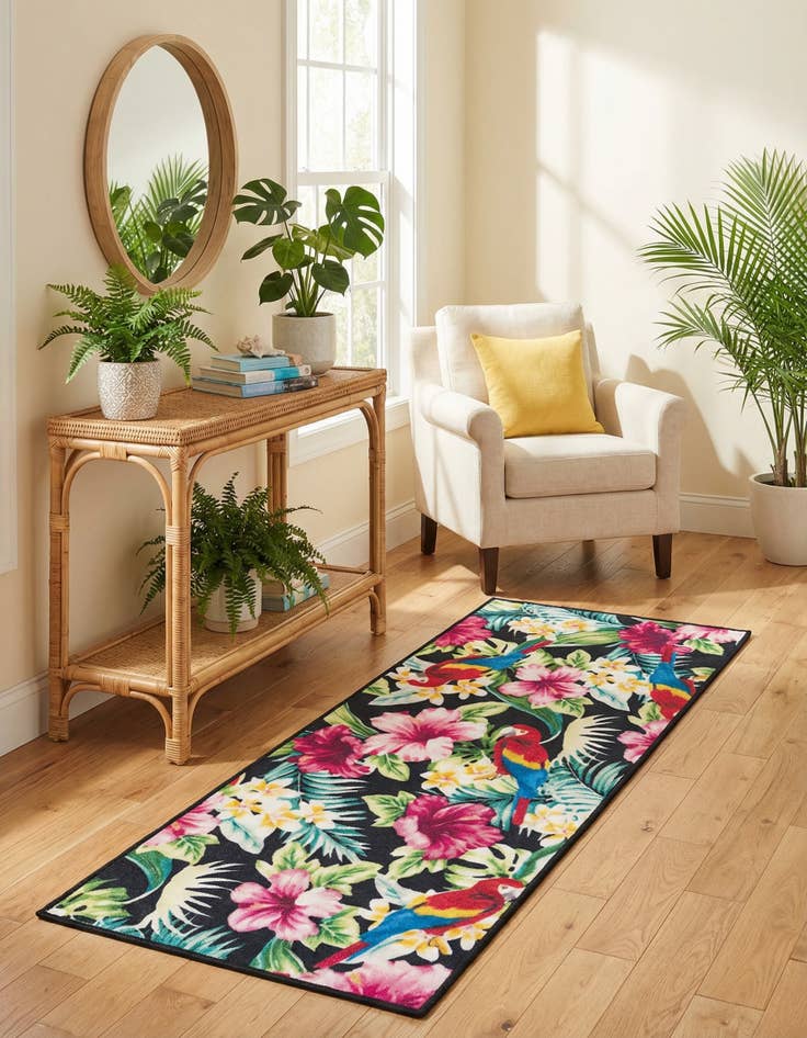 Detail image of 2' x 5' 1 Easy-Clean Jill Zarin Caribbean Indoor / Outdoor Runner Rug