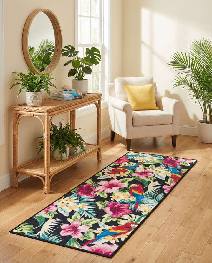 2' x 5' 1 Easy-Clean Jill Zarin Caribbean Indoor / Outdoor Runner Rug
