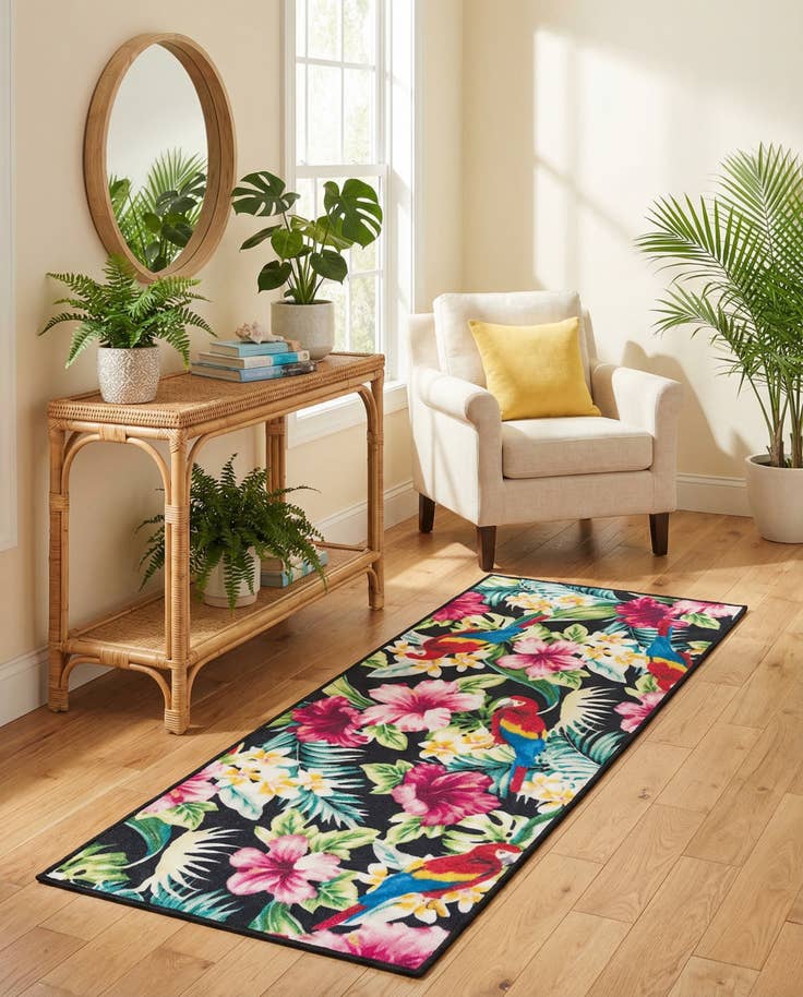 Detail image of 2' x 5' 1 Easy-Clean Jill Zarin Caribbean Indoor / Outdoor Runner Rug