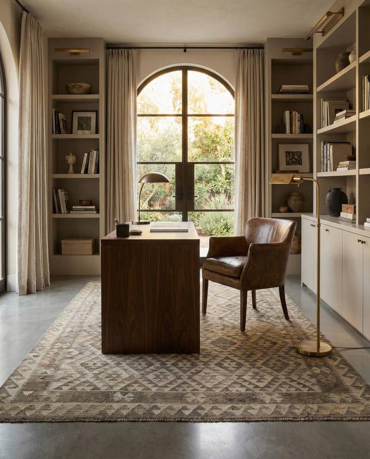 Detail image of 5' 10 x 8' 3 Hand Woven Kilim Maymana Wool Rug