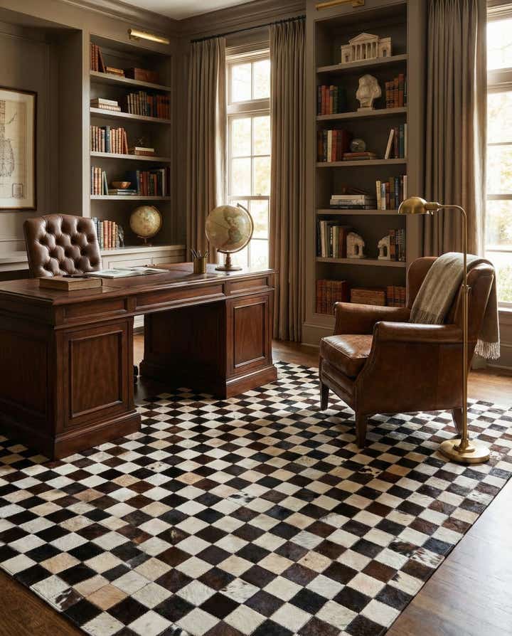 5' x 8' Cowhide Stocks Rug