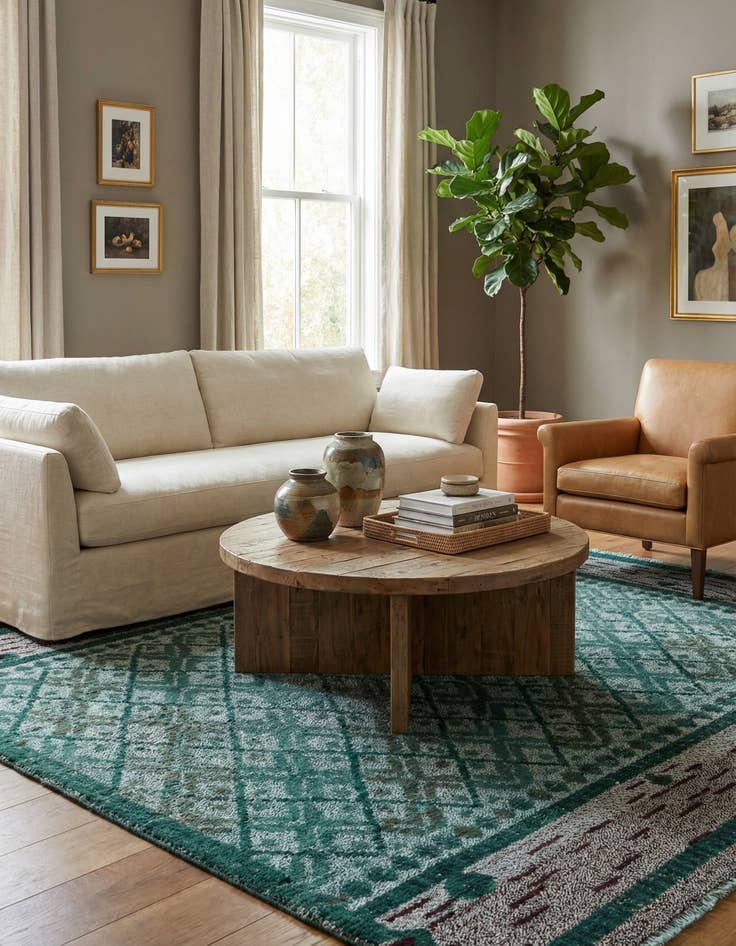 Detail image of 4' 10 x 6' 9  Hand Knotted Darya Wool Rug