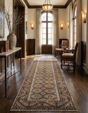 3' 9 x 13' Hamedan Runner Rug
