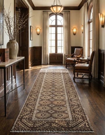 3' 9 x 13' Hamedan Runner Rug