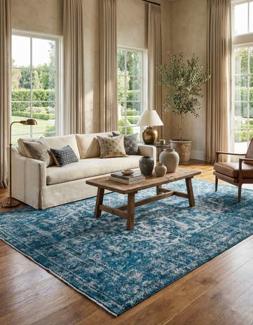 9' x 12' Hand Knotted Ultra Vintage Persian Wool Rug