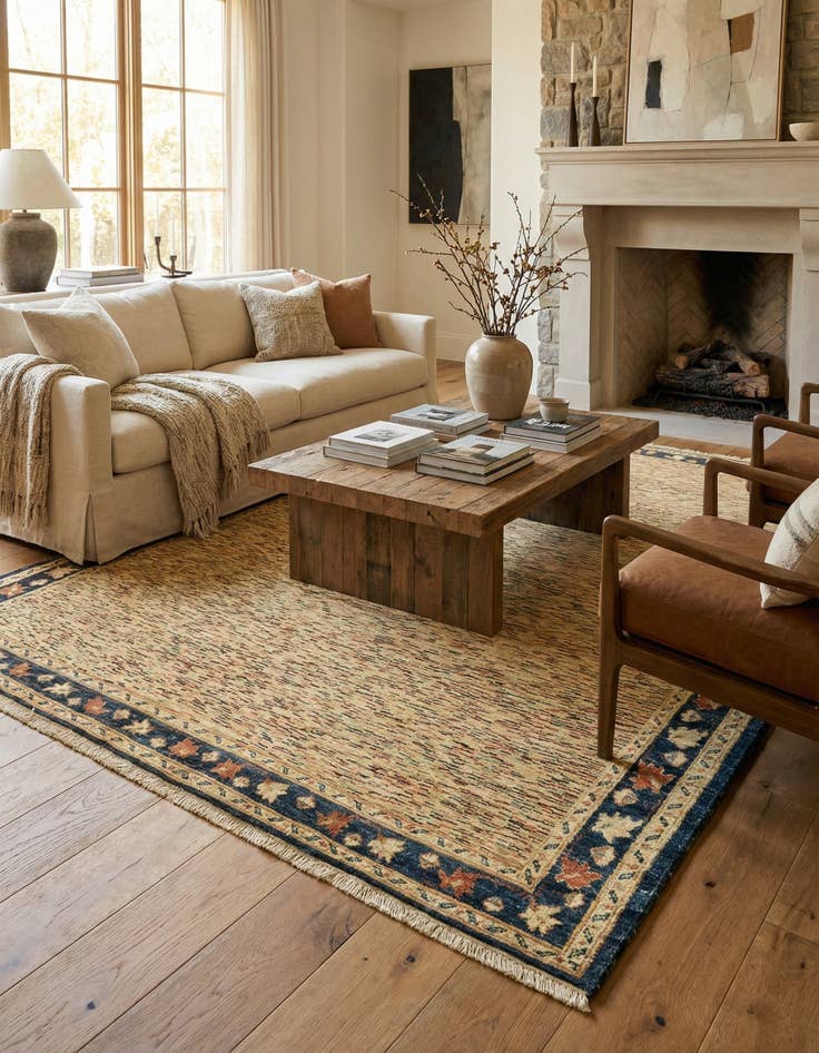 Detail image of 5' 6 x 7' 9  Hand Knotted Darya Rug