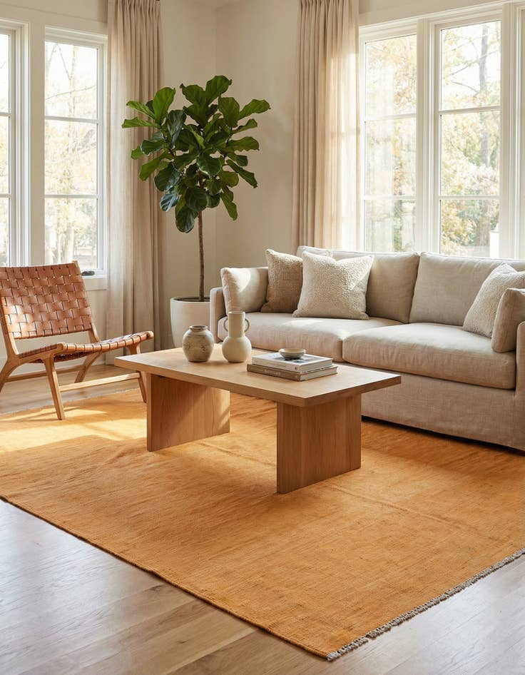 Detail image of  6' 6 x 9' 9  Hand Woven Kilim Modern Wool Rug