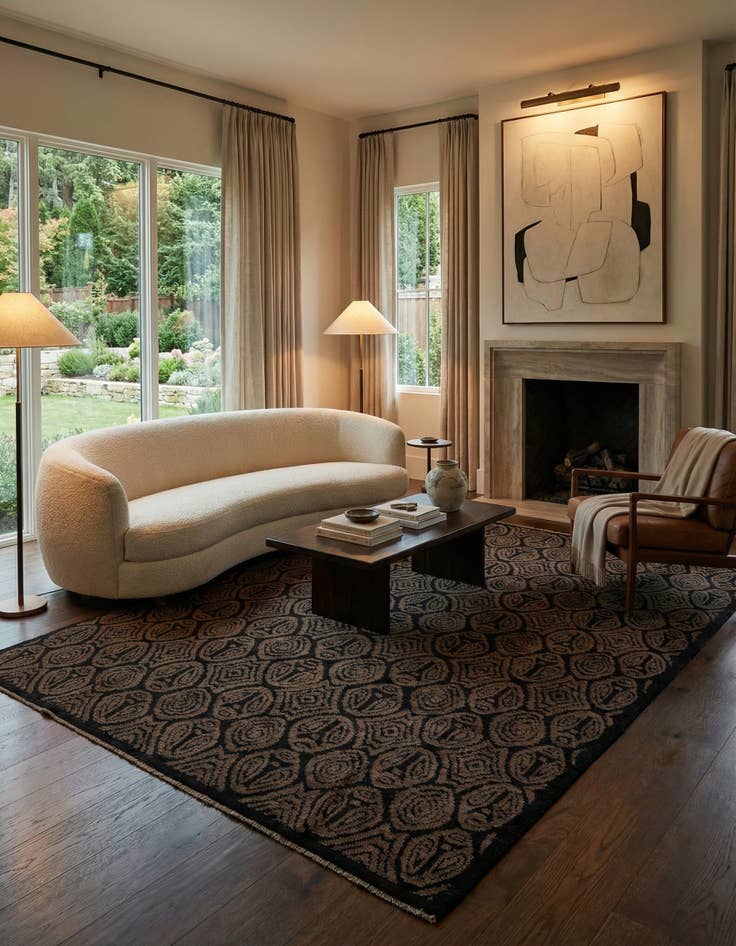 Detail image of 7' 10 x 10' 4  Hand Knotted Darya Wool Rug