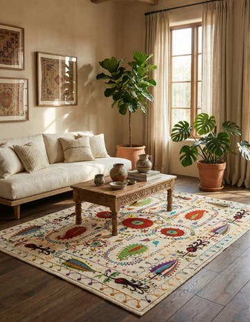 5' 9 x 7' 8 Hand Knotted Marok Kilim Rug