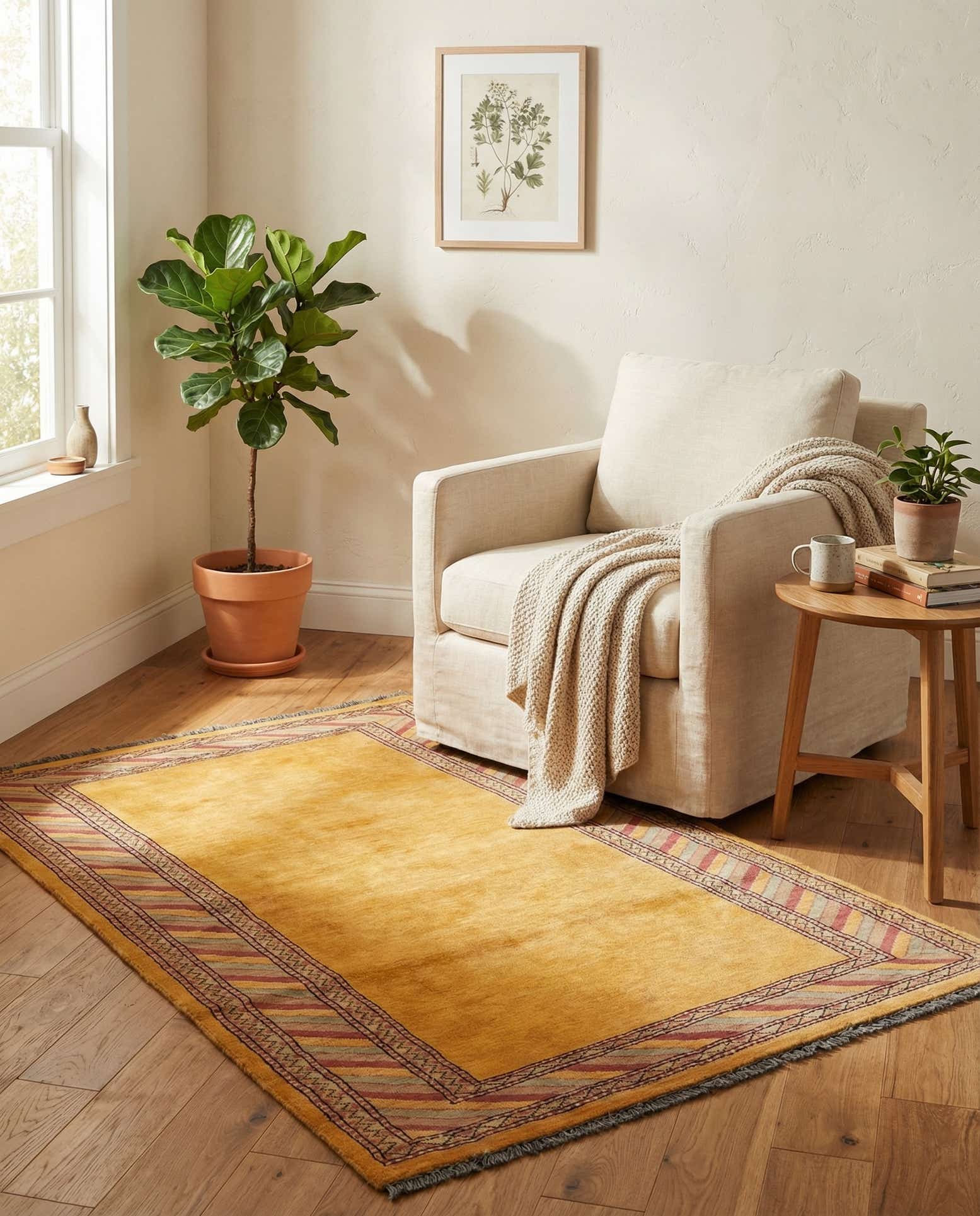 3' 2 x 5' 1 Hand Knotted Ziegler Oriental Wool Rug