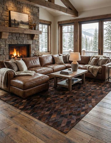 8' 1 x 10' 2 Cowhide Stocks Rug
