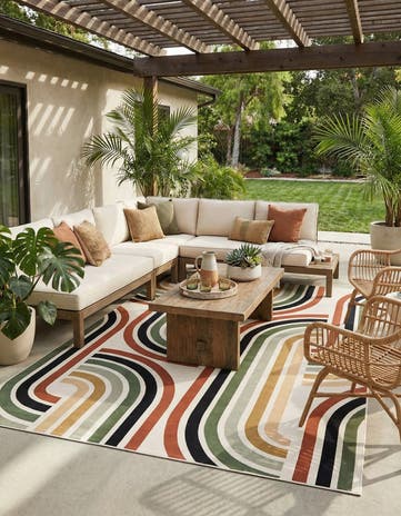 10' x 14' Easy-Clean Modern Indoor / Outdoor Rug