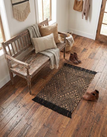 2' x 3' 1 Handmade Braided Jute Rug