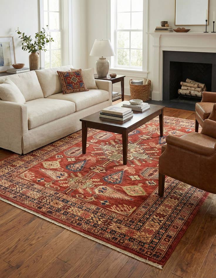 Detail image of 5' 9 x 7' 11  Hand Knotted Kazak Oriental Rug