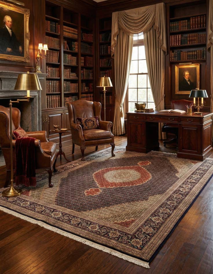 Detail image of  6' 8 x 10' 2 Tabriz Mahi Rug