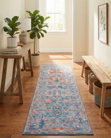  2' x 6'  Washable Timeless Runner Rug