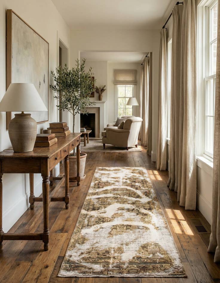 Detail image of 2' 10 x 9' 4  Hand Knotted Ultra Vintage Persian Wool Runner Rug