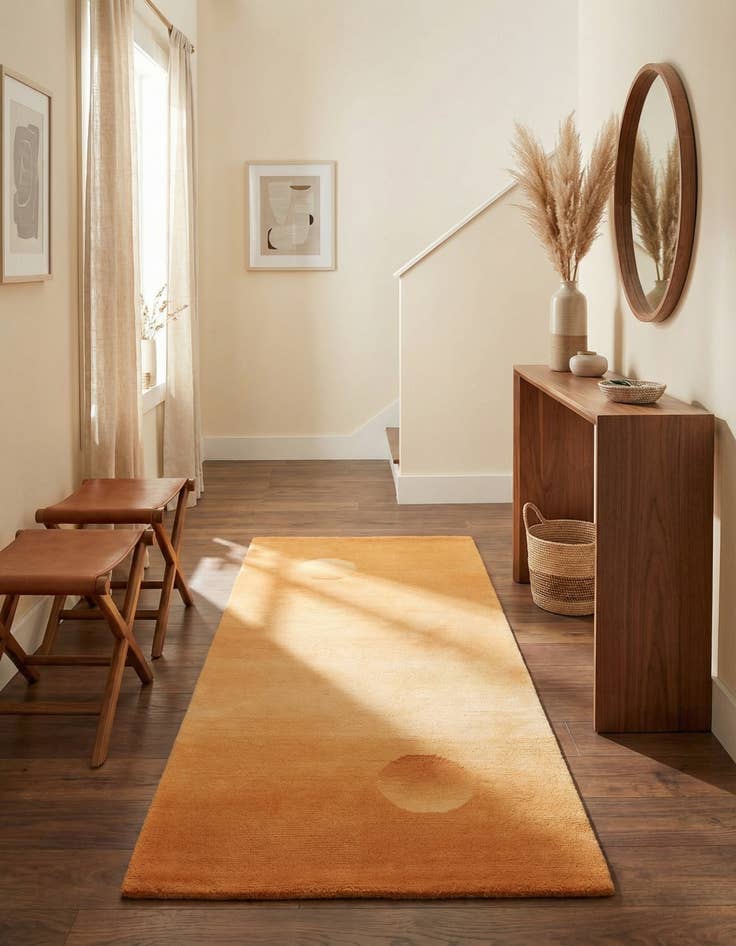 Detail image of 2' 4 x 4' 7  Hand Knotted Nepal Wool Runner Rug