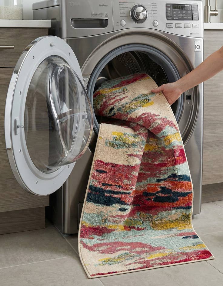 Detail image of 2' 2 x 6' 9  Washable Casablanca Runner Rug