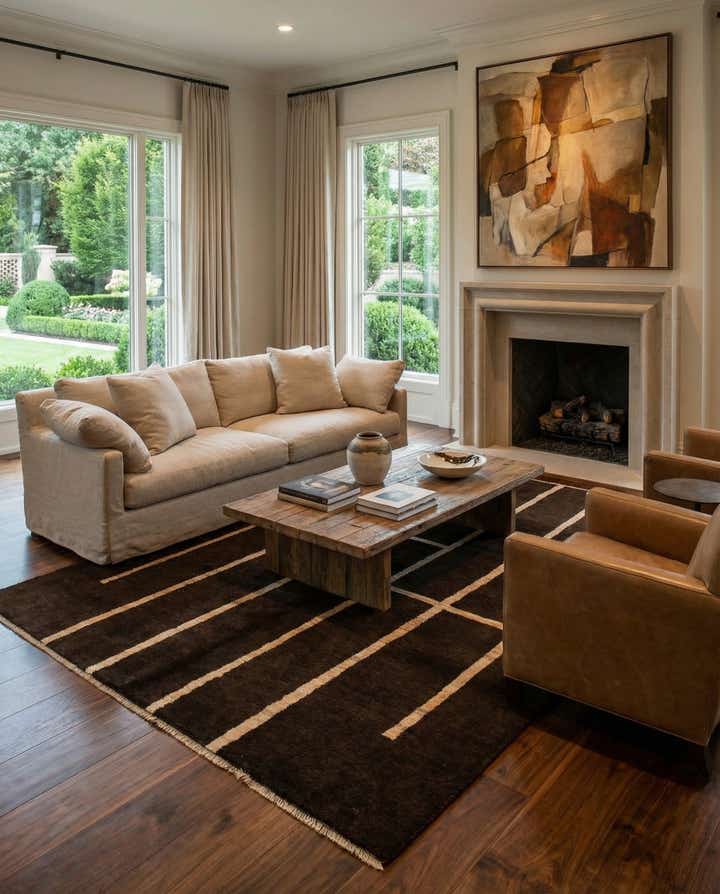 5' 9 x 7' 11 Hand Knotted Darya Wool Rug