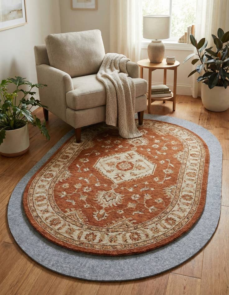 Detail image of 5' x 7' 10 Oval Everyday Performance Rug Pad