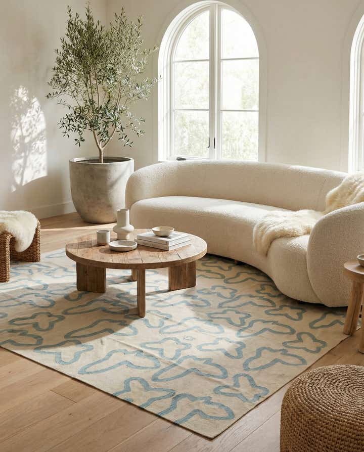 8' 2 x 9' 6 Hand Woven Kilim Modern Wool Rug