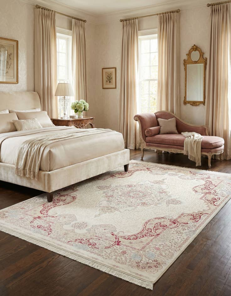 Detail image of 5' x 7' 5 Qom Bamboo Silk Rug