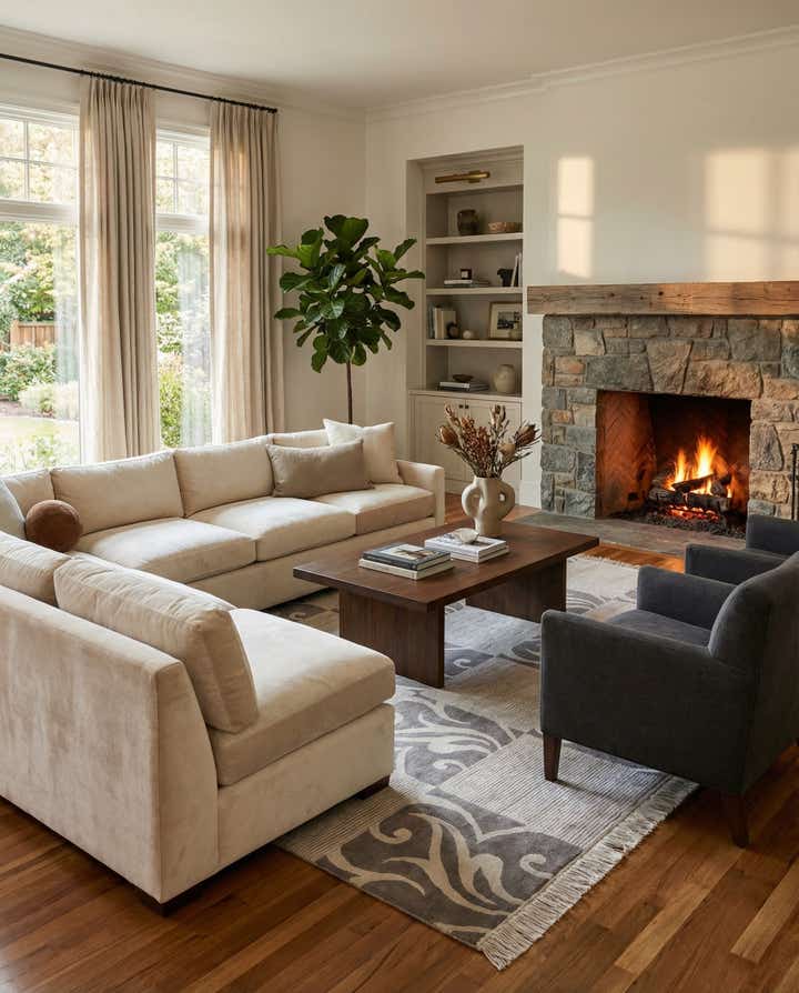 6' 9 x 10' Hand Knotted Darya Wool Rug