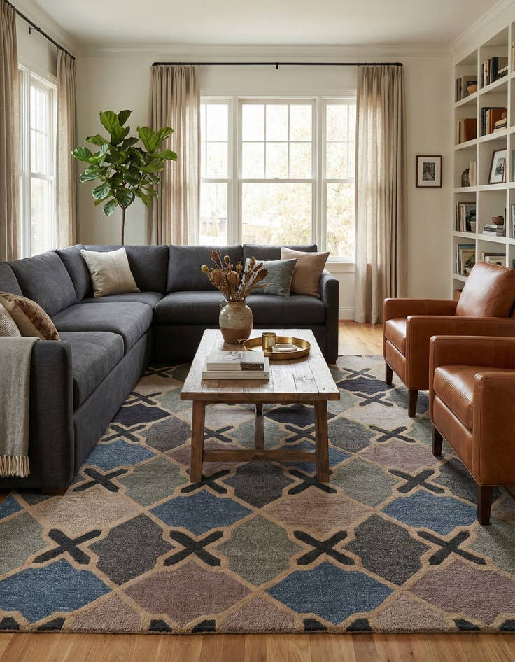 Detail image of 8' 1 x 10' 1 Luna Wool Rug