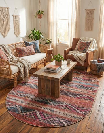 Washable Timeless Oval Rug