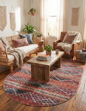 Washable Timeless Oval Rug