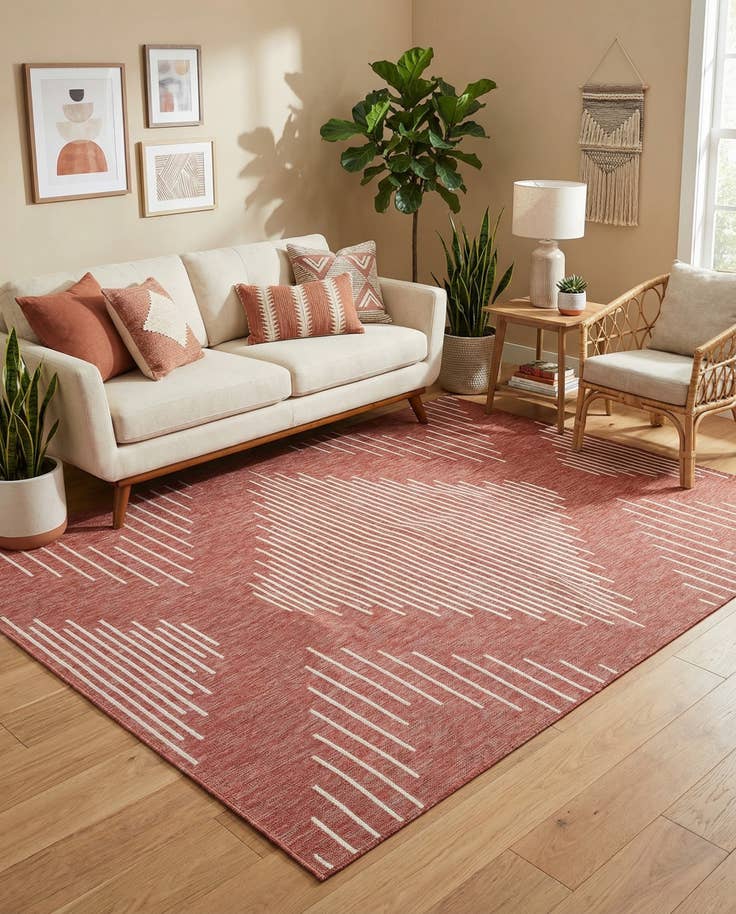 Detail image of 7' x 10' Easy-Clean Modern Indoor / Outdoor Rug