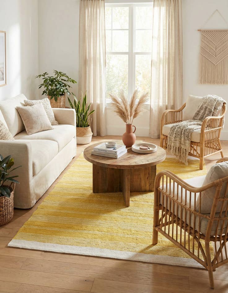 Detail image of  6' 1 x 9'  Hand Woven Lariat Rug