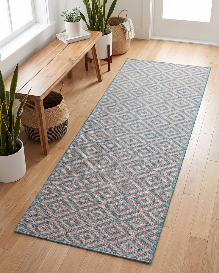 Detail image of 2' x 6' Easy-Clean Jill Zarin Costa Rica Indoor / Outdoor Runner Rug