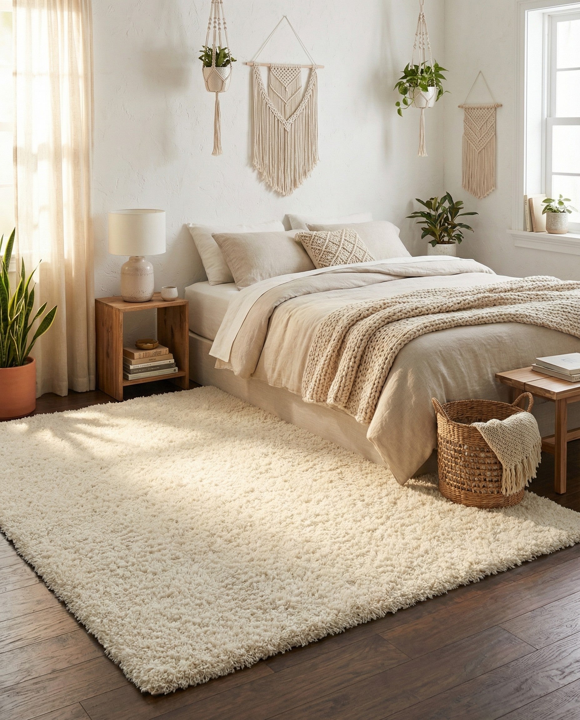  3' x 5' 3 Solid Shag Rug