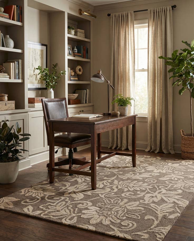 Detail image of 5' x 8' Agra Wool Rug