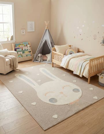 Peach Blossom Whimsy Kids Rug