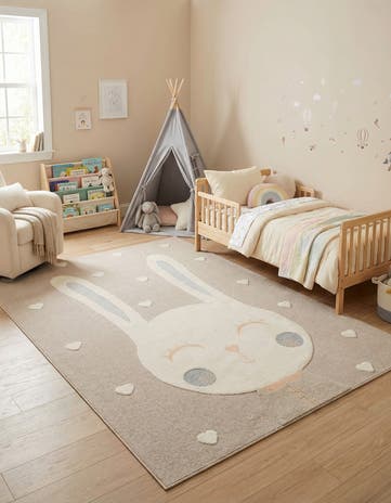 Peach Blossom Whimsy Kids Rug