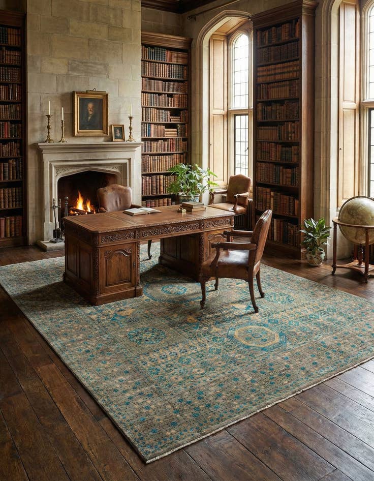 Detail image of 9' x 12' 4 Mamluk Wool Rug