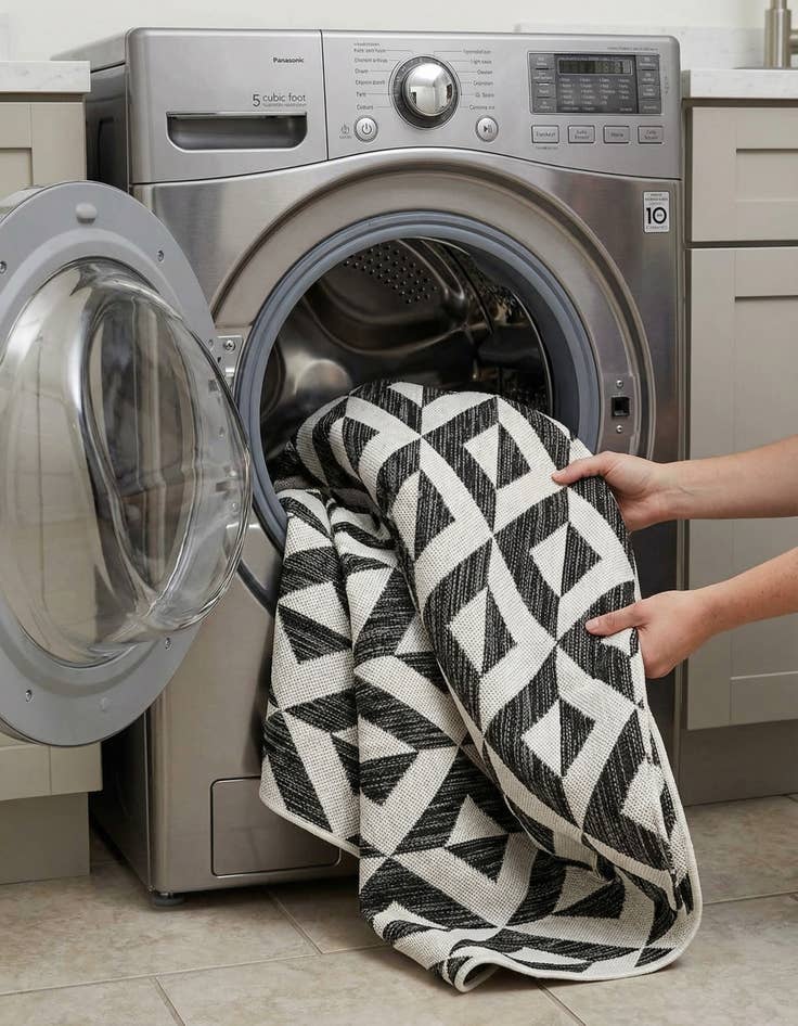 Detail image of 4' x 4'  Washable Jill Zarin Napa Indoor / Outdoor Round Rug