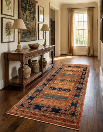 2' 9 x 6' 11 Luribaft Wool Runner Rug