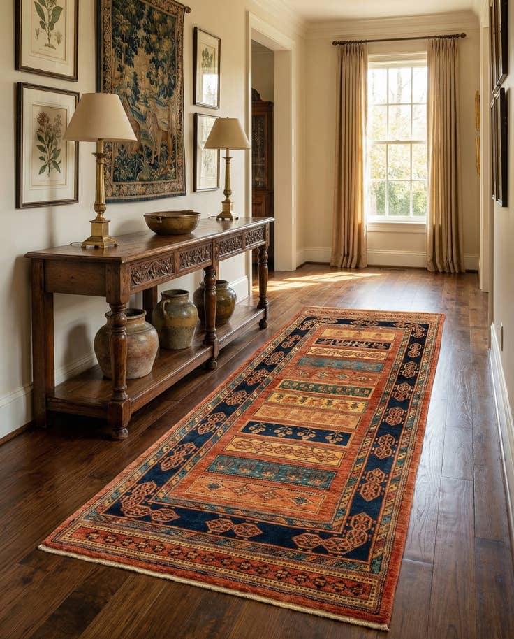 Detail image of 2' 9 x 6' 11 Luribaft Wool Runner Rug