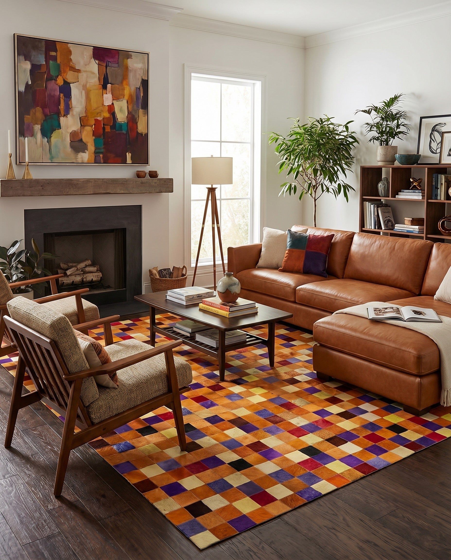 7' 11 x 9' 11 Cowhide - Patchwork Rug