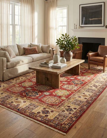 5' 7 x 8' 1 Hand Knotted Kazak Oriental Rug