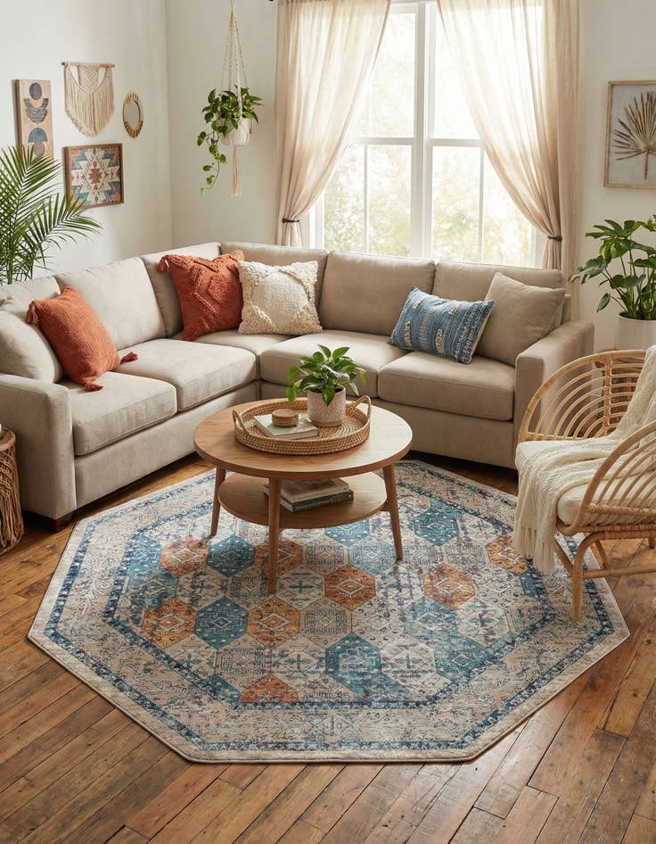 Detail image of  7' 10 x 7' 10 Lola Octagon Rug