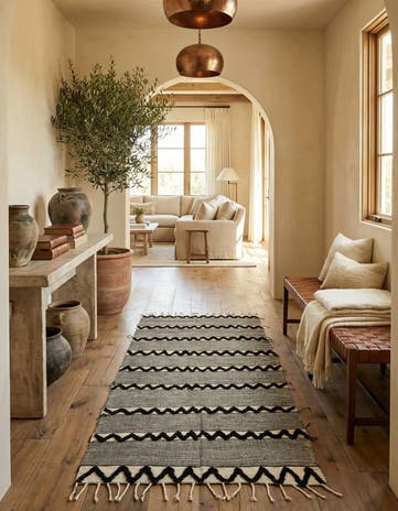 6' 3 x 12' Hand Knotted Moroccan Wool Runner Rug